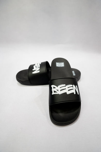 BEEN SLIDE SANDALS - BLACK/WHITE