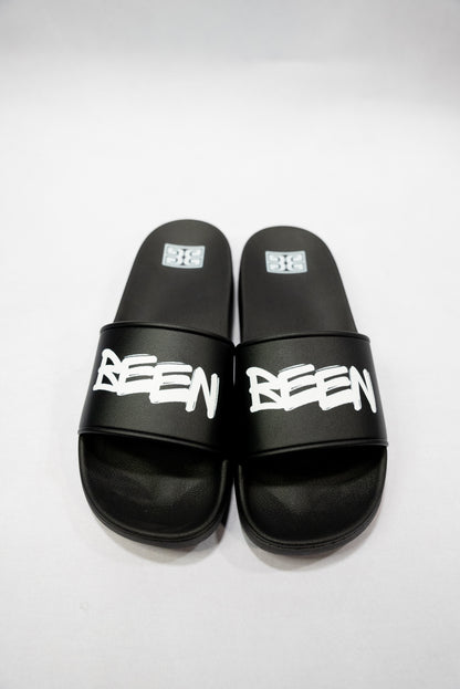 BEEN SLIDE SANDALS - BLACK/WHITE